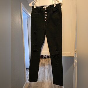 Flying Monkey Black High Rise Button-Up Jeans